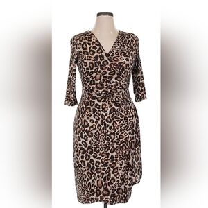 Kiyonna Leopard Print Wrap Dress